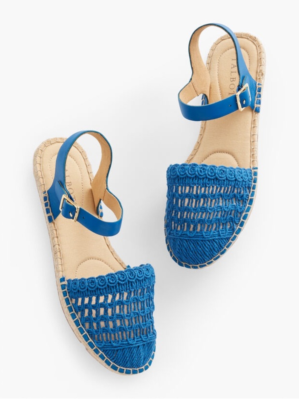 NIB Talbots Izzy Ankle Espadrille Sandals in Dark Blue Iris Size 10